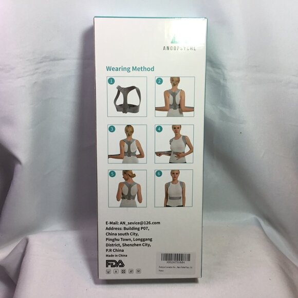 New-- Anoopsyche Posture Corrector Adjustable Upper Posture Brace for Support, M - Picture 2 of 4